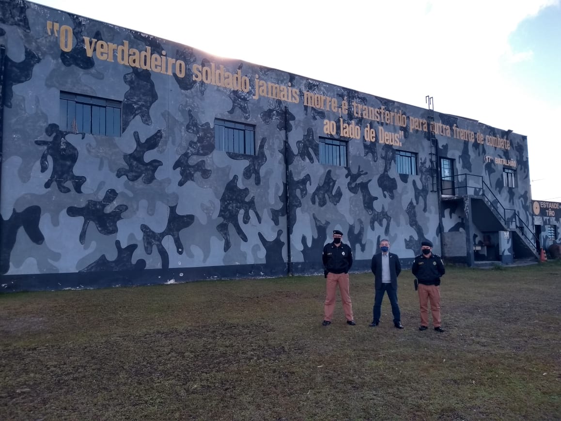 Visita ao Estande de Tiro Coronel PM Keiji Abe no 17º Batalhão de&nbsp;Polícia